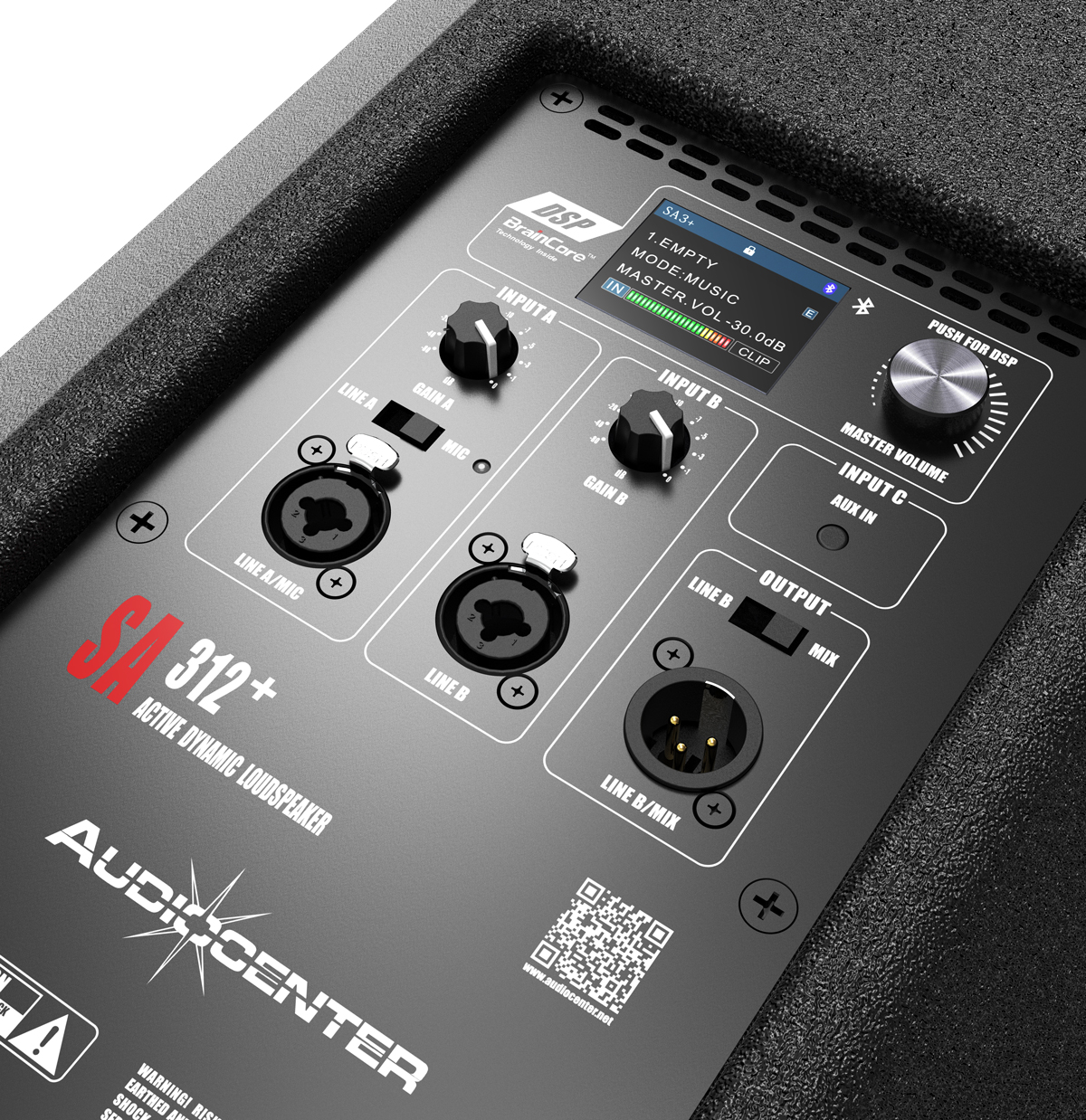 картинка Audiocenter SA312+ активная FOH, мониторная 12"" акустическая система, DSP c ЖК дисплеем, Bluetooth от магазина prostore.me