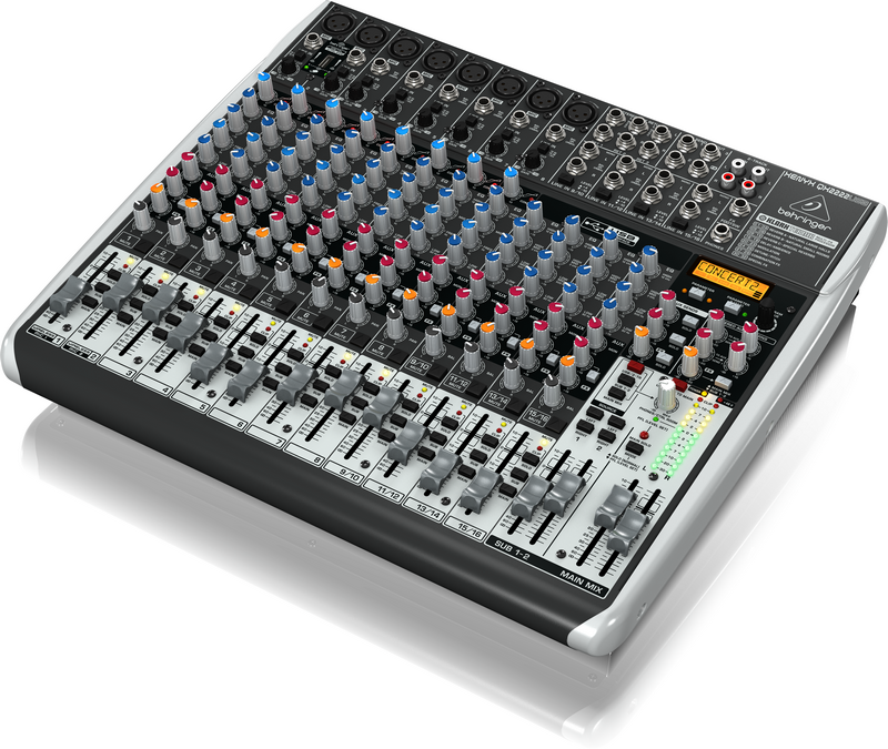 BEHRINGER QX2222USB - микшер, 16каналов, 3-х полосный эквалайзер DSP KLARK TEKNIK, USB интерфейс купить в prostore.me