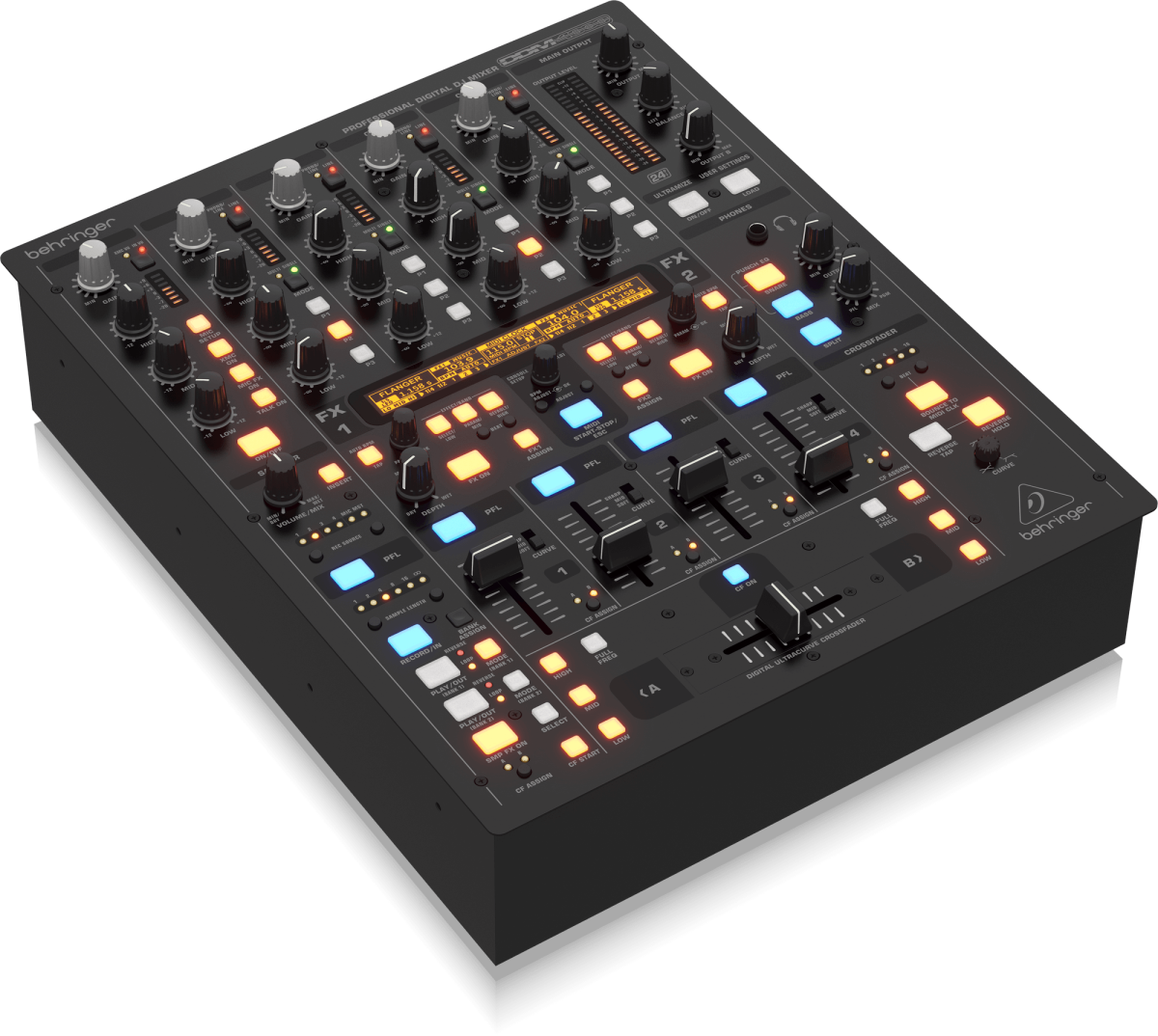 BEHRINGER DDM4000 - цифровой DJ- микшерный пульт, 5 кан., 4 стерео+1 микрофонный вход