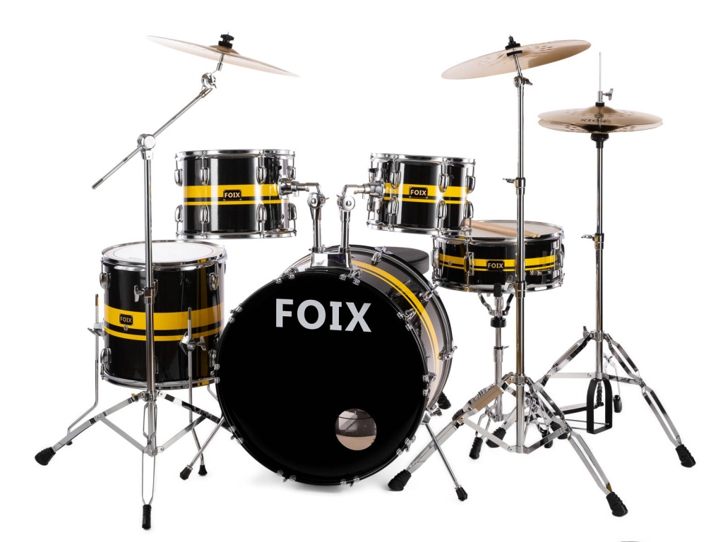 картинка LH-21H25 Барабанная установка, черная/желтая, Foix от магазина prostore.me