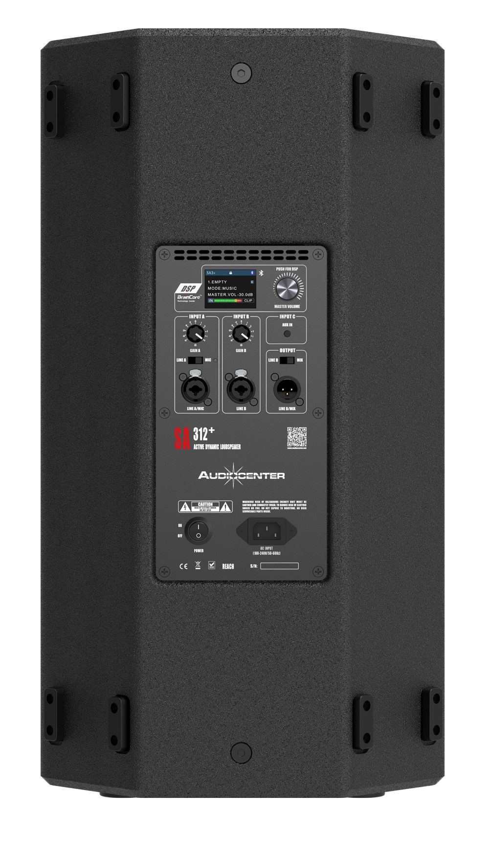картинка Audiocenter SA312+ активная FOH, мониторная 12"" акустическая система, DSP c ЖК дисплеем, Bluetooth от магазина prostore.me
