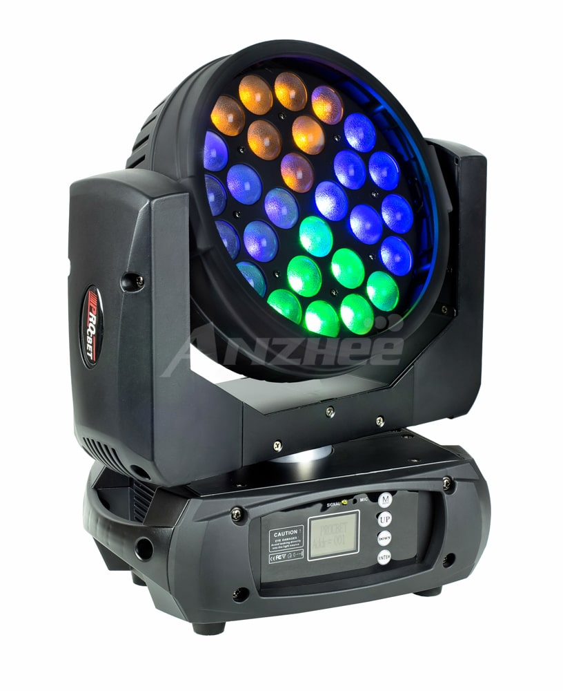 PROCBET WASH 28-12Z RGBWA+UV Cветодиодный вращающийся прожектор WASH / 28 светодиодов по 12 Вт. / RG купить в prostore.me