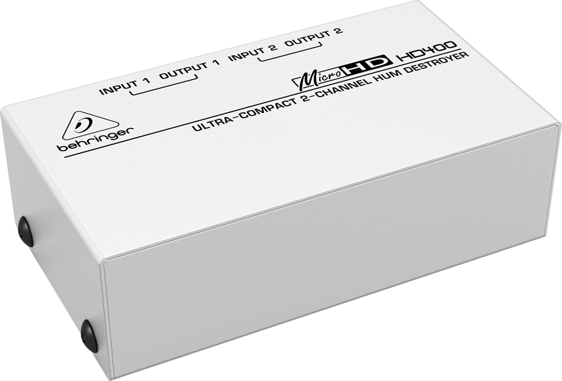 BEHRINGER HD400 - подавитель сетевого фона и шумов / пассивный DI-box 2-х канальный купить в prostore.me