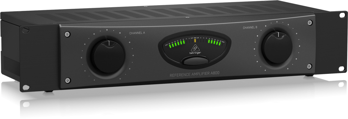 BEHRINGER A800 - двухканальный, ультралинейный усилитель мощности, 2х400Вт/4Ом, 800Вт/8Ом(мост) купить в prostore.me
