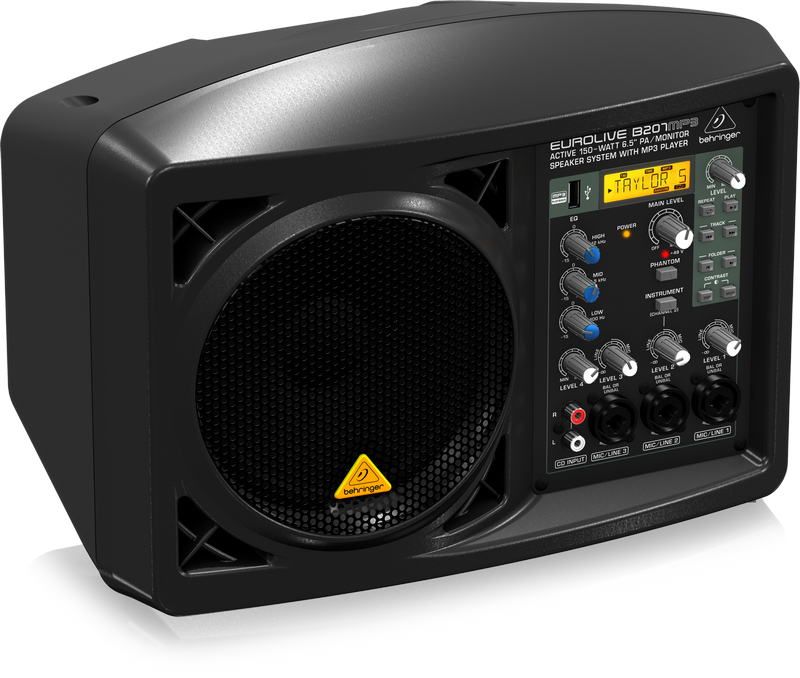 BEHRINGER B207MP3 - активная акустическая система с MP3/монитор , 6,5', 150Вт, класс D купить в prostore.me