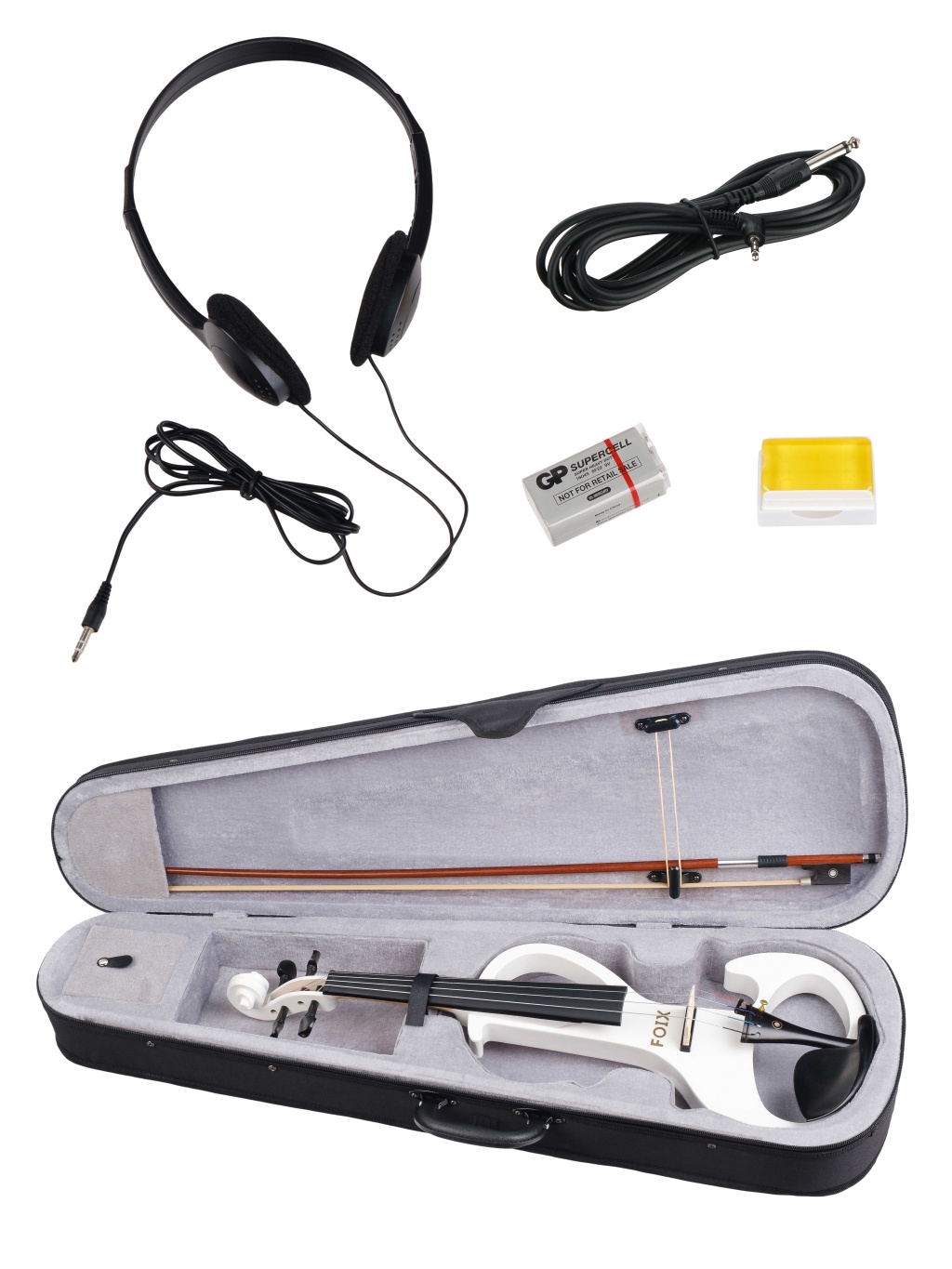 картинка HVE/HVE-06J Электроскрипка, с футляром и смычком, Foix от магазина prostore.me