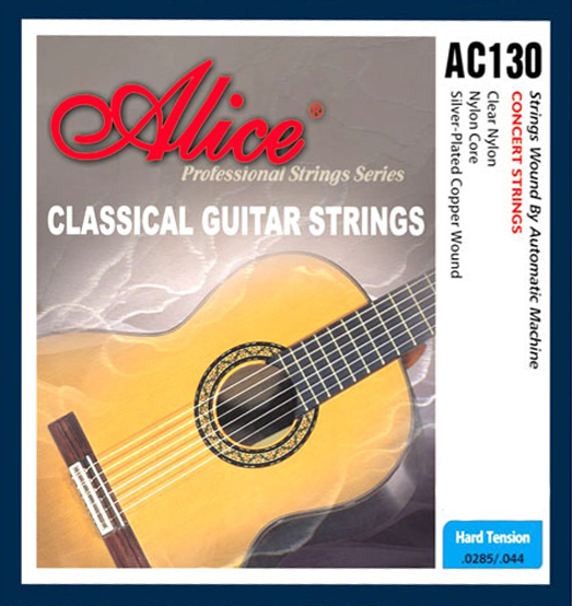 Alice AC130-H Комплект струн для классической гитары, нейлон, посеребренная медь.