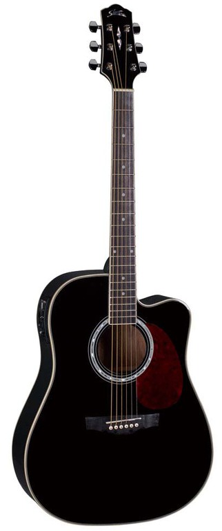 DG220CEBK Акустическая гитара со звукоснимателем, с вырезом Naranda купить в prostore.me