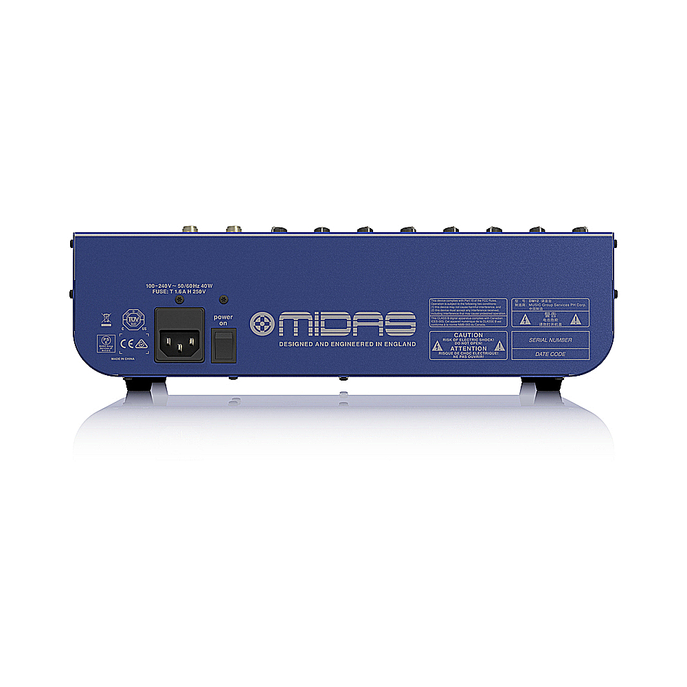 MIDAS DM12 - аналоговый микшер, 12 каналов (2 стерео), 8 мик.преампов MIDAS, 8 инсертов, 2 AUX купить в prostore.me