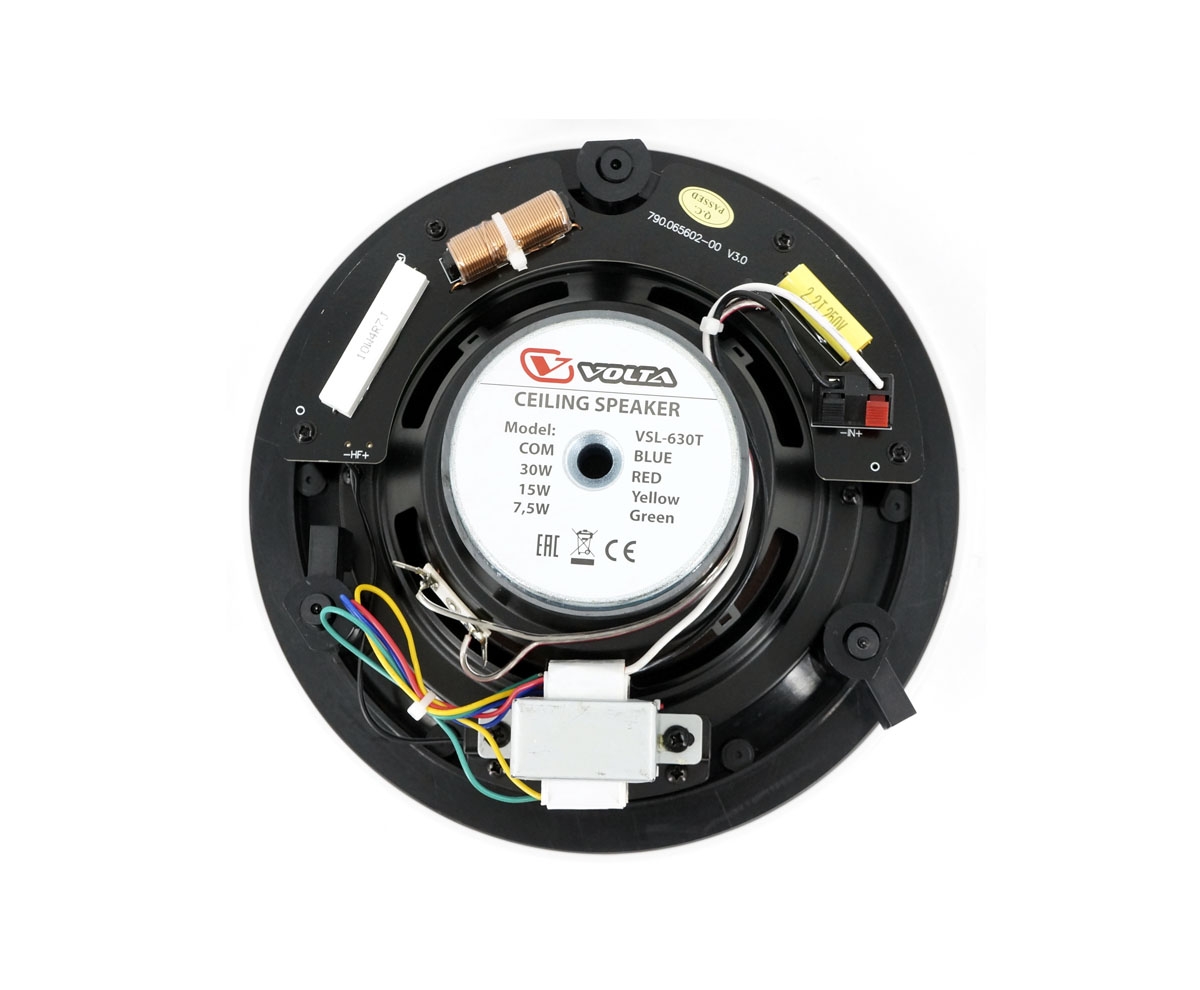 картинка VOLTA VSL-630TW Громкоговоритель потолочный 2-х полосный. Мощность 30 Вт. Цвет белый.  от магазина prostore.me