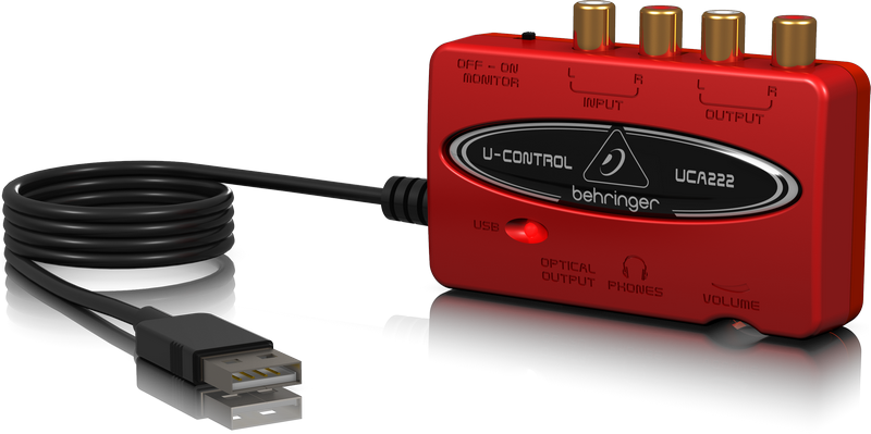 BEHRINGER UCA222 - USB-аудио-интерфейс для обработки и воспроизведения звука, 16 бит/48 кГц