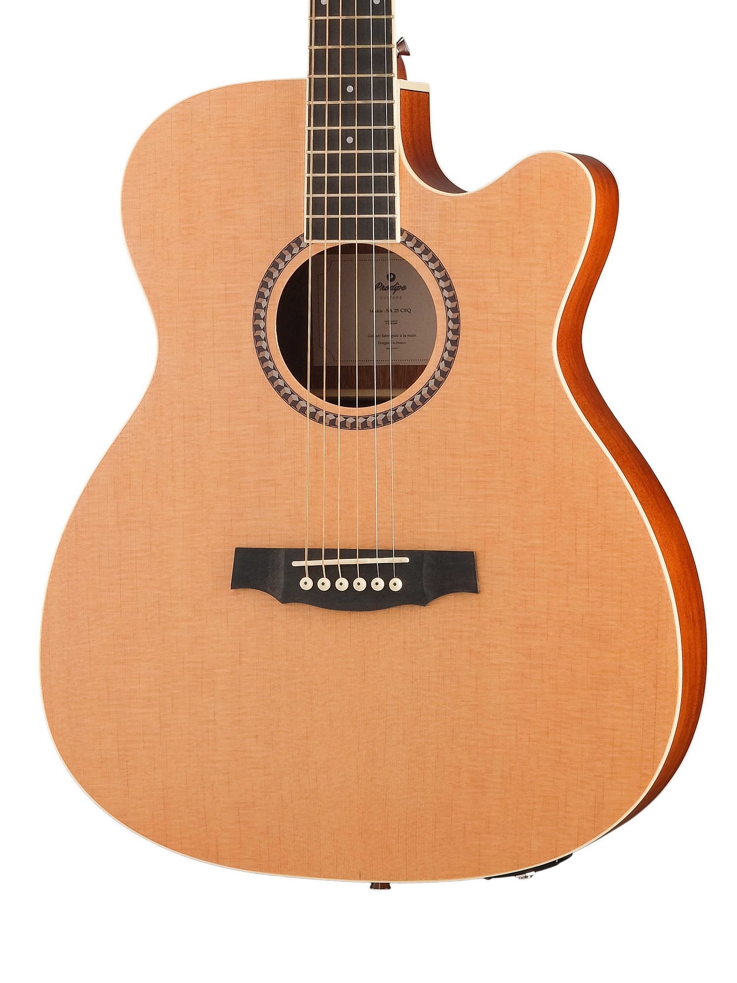картинка JMFSA25CEQ Электроакустическая гитара EA SA25, с вырезом, Prodipe от магазина prostore.me