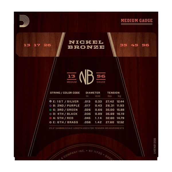 D'Addario NB1356 - струны для акустической гитары,Medium, 13-56 купить в prostore.me