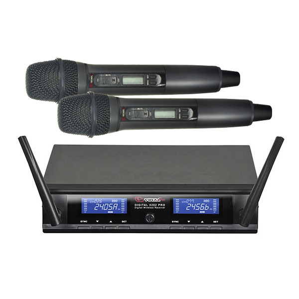 VOLTA DIGITAL 0202 PRO Микрофонная цифровая (2.4 МГц)  радиосистема с двумя ручным микрофонами купить в prostore.me