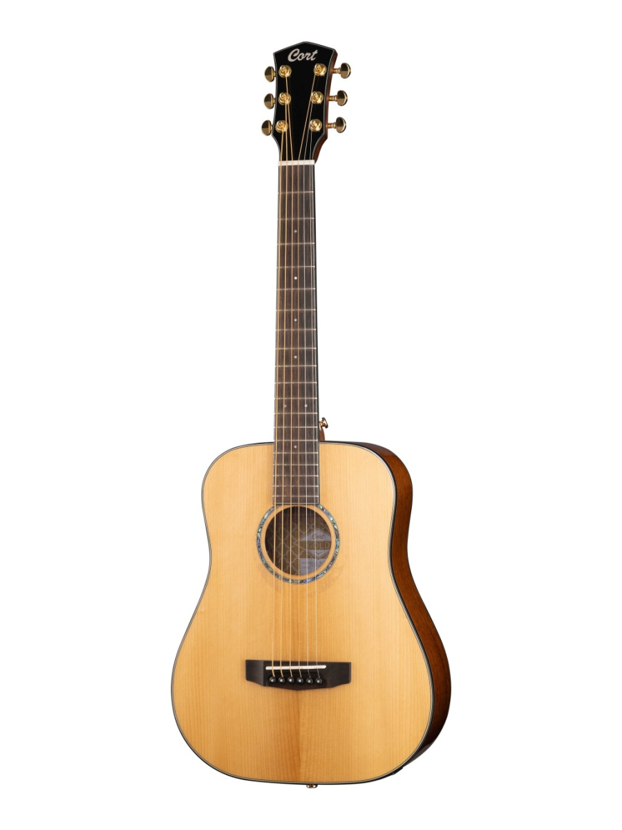 Gold-mini-F-WCASE-NAT Gold Series Электро-акустическая гитара 3/4, цвет натуральный, с чехлом, Cort купить в prostore.me