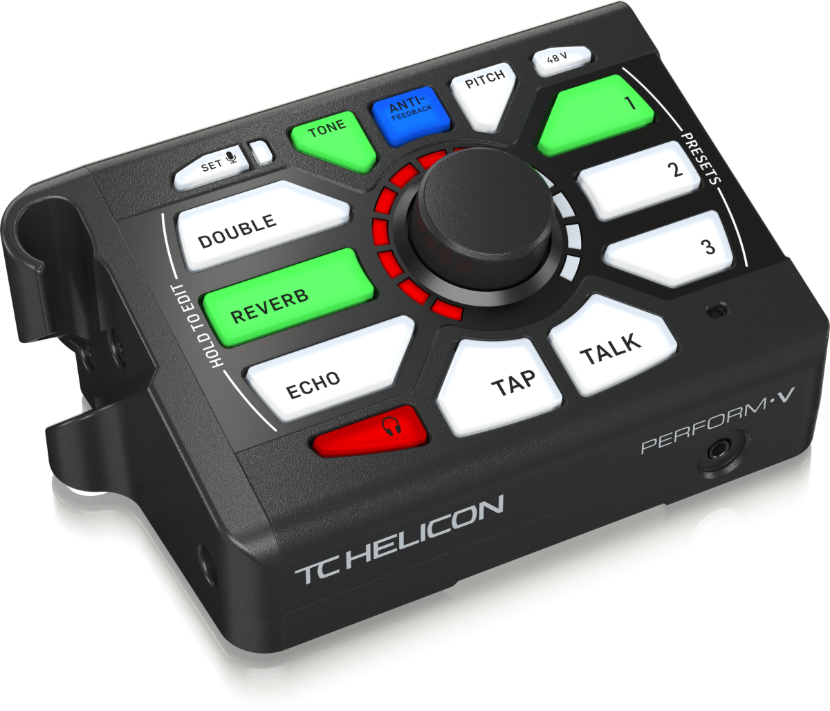 TC HELICON PERFORM-V - процессор эффектов для вокала, установка на микроф.стойку купить в prostore.me