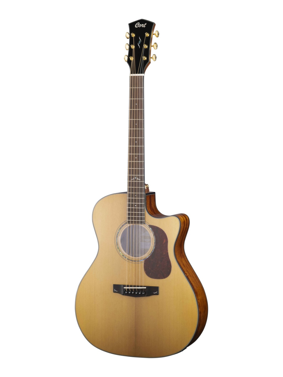 Gold-A6-WCASE-NAT Электро-акустическая гитара, с вырезом, цвет натуральный, с чехлом, Cort купить в prostore.me