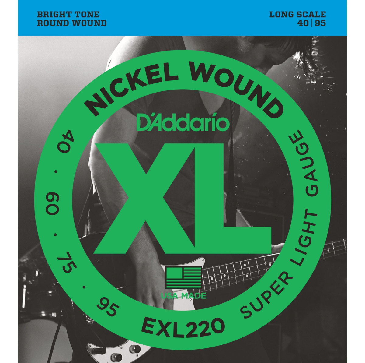 D'ADDARIO EXL220 - струны для БАС-гитары, nickel,super soft 40-95 купить в prostore.me