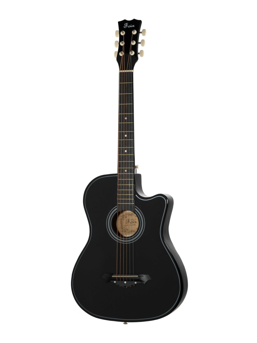 FFG-1038BK Акустическая гитара, черная, с вырезом, Foix купить в prostore.me