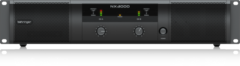 BEHRINGER NX3000 - ультра компактный усилитель, 2 x 1500 Вт/2 Oм, 2 x 900Вт/4 Oм купить в prostore.me