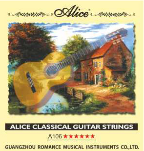 Alice AC106-H Комплект струн для классической гитары, нейлон, посеребренная медь.