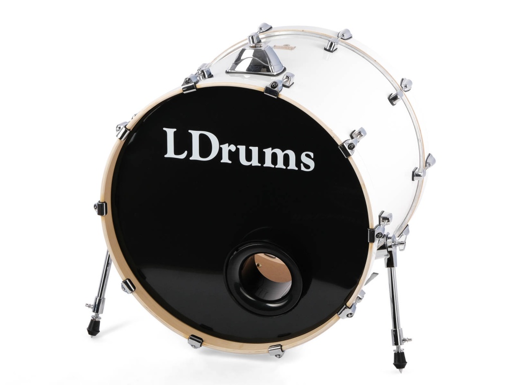 картинка 5001011-2218 Бас-барабан 22" x 18", белый, LDrums от магазина prostore.me