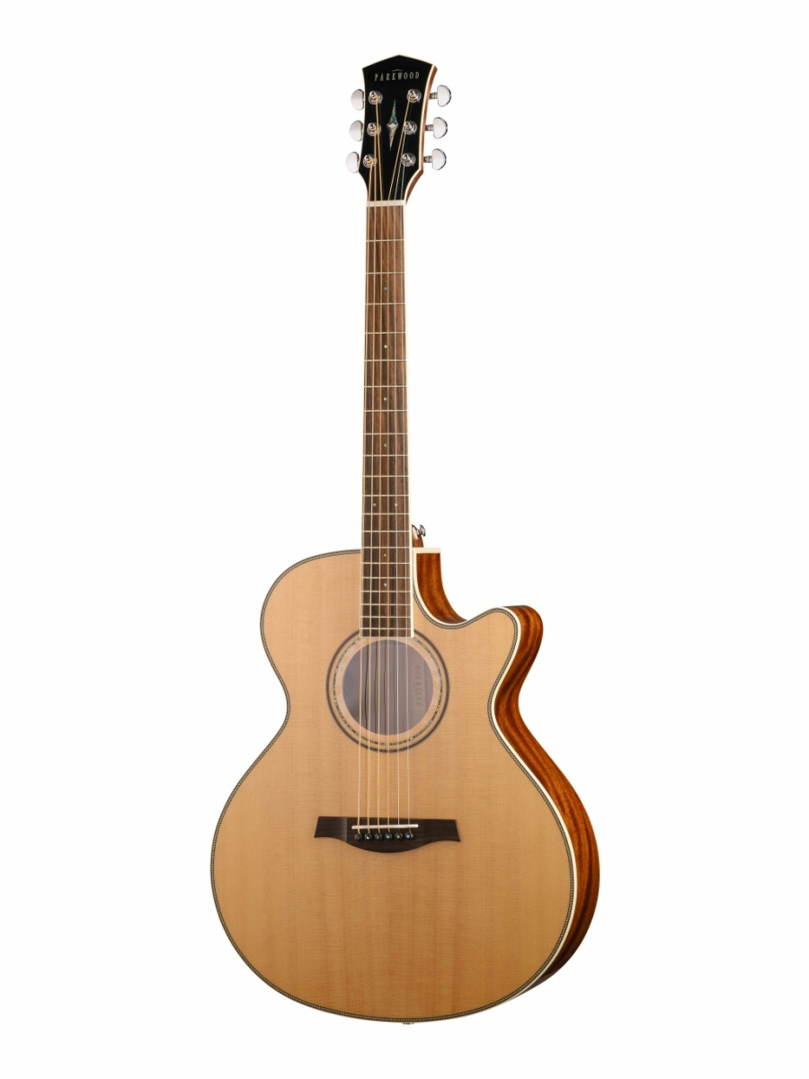 P670 Электро-акустическая гитара, с вырезом, с футляром, Parkwood купить в prostore.me