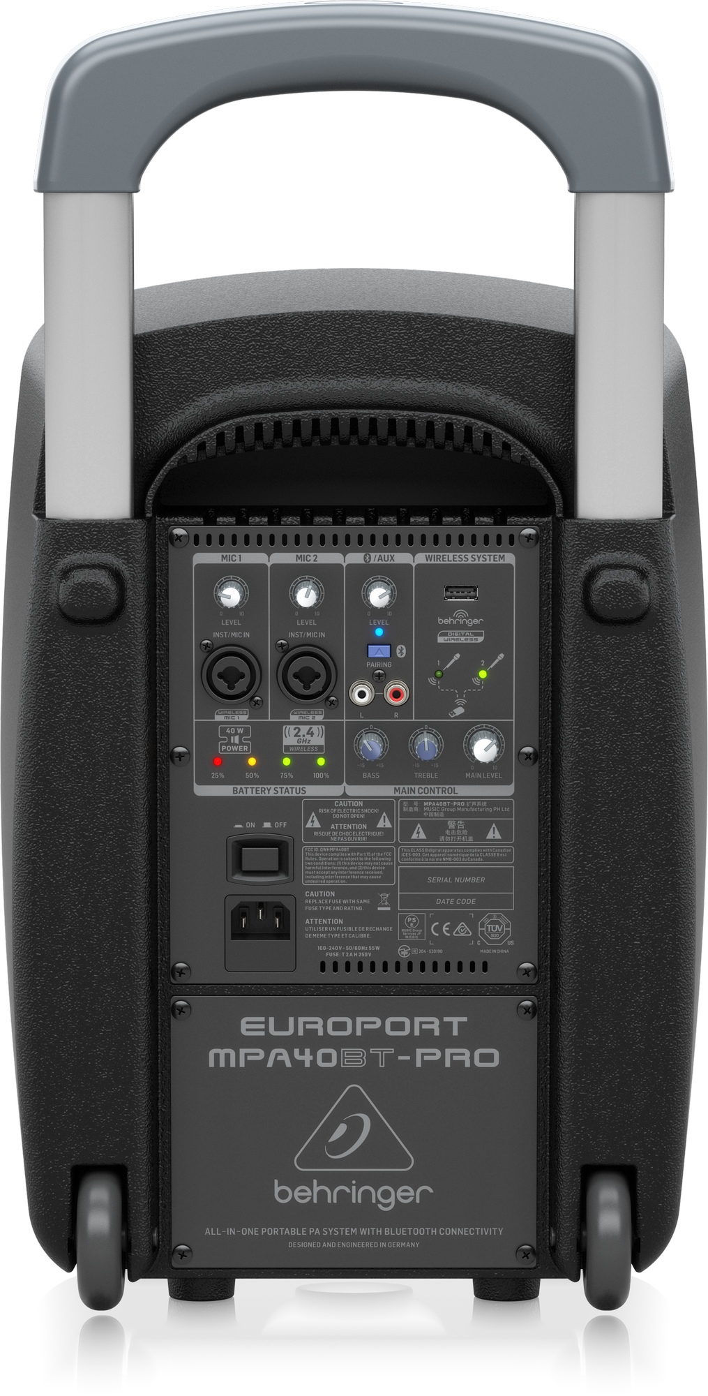 BEHRINGER MPA40BT-PRO - портативная система звукоусиления, 40 Вт, 8" купить в prostore.me