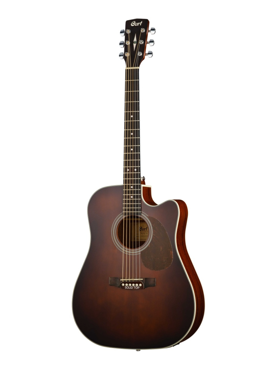 MR500E-BR MR Series Электро-акустическая гитара, с вырезом, коричневая, Cort купить в prostore.me