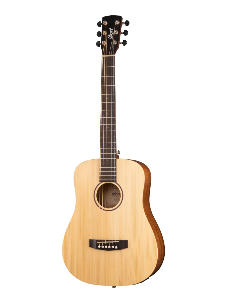 Earth-Mini-E-ADK-WBAG-OP Электро-акустическая гитара 3/4, цвет натуральный, с чехлом, Cort купить в prostore.me