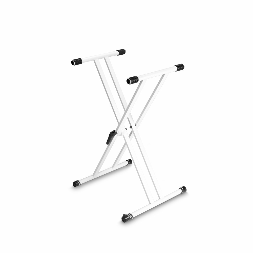 GRAVITY KSX 2 W - Одноуровневая стойка для клавишных инструментов (двойная). Цвет: белый.  купить в prostore.me