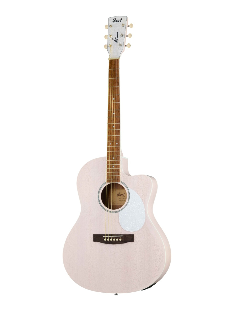 Jade-Classic-PPOP Jade Series Электро-акустическая гитара, розовая, Cort купить в prostore.me