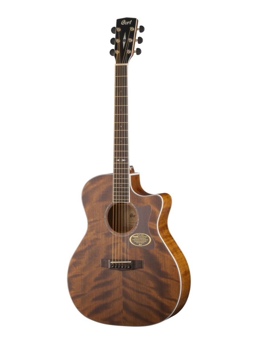 GA5F-FMH-OP-WBAG Grand Regal Series Электро-акустическая гитара, цвет натуральный, чехол, Cort