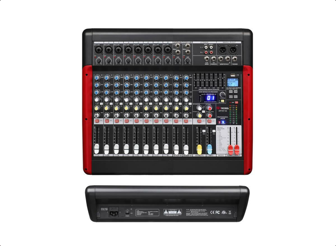 VOLTA ARTIST 82 Профессиональный микшерный пульт. Цифровой 24-bit процессор эффектов. купить в prostore.me