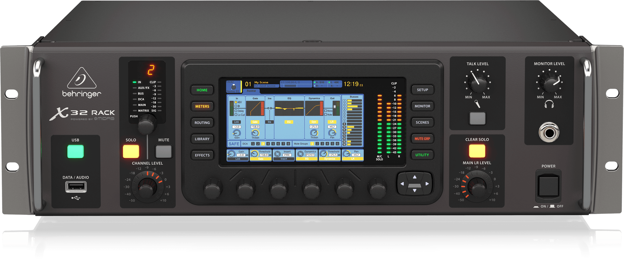 BEHRINGER X32 RACK - цифровой микшер, 16 входов, 8вых 25 шин, 8 стрео FX слотов купить в prostore.me