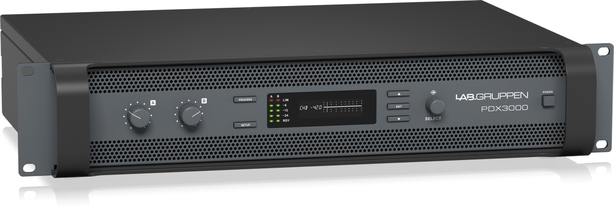 LAB.GRUPPEN PDX3000 - двухканальный усилитель с DSP, 2x1000 Вт/2 Ом, 2x1500 Вт/4 Ом, 2х800 Вт/8 Ом купить в prostore.me