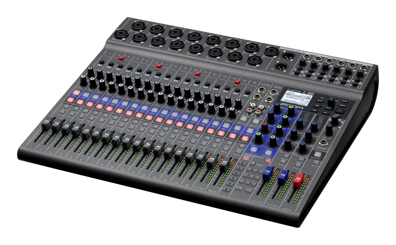 Zoom LiveTrak L-20 Цифровая микшерная консоль с 20 дискретными аудиоканалами. купить в prostore.me