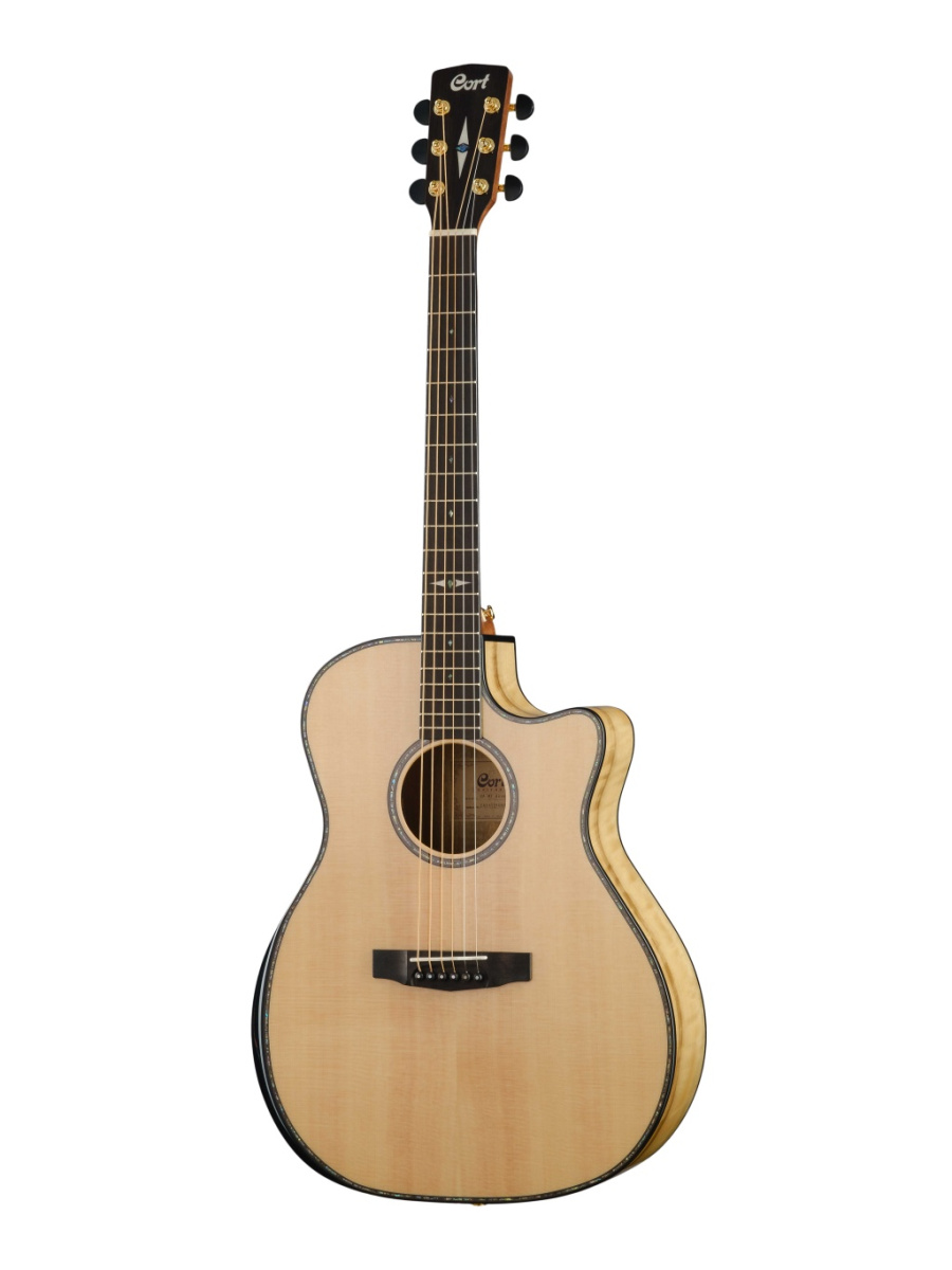 GA-MY-Bevel-NAT-WBAG  Grand Regal Series Электро-акустическая гитара с вырезом, чехол, Cort купить в prostore.me