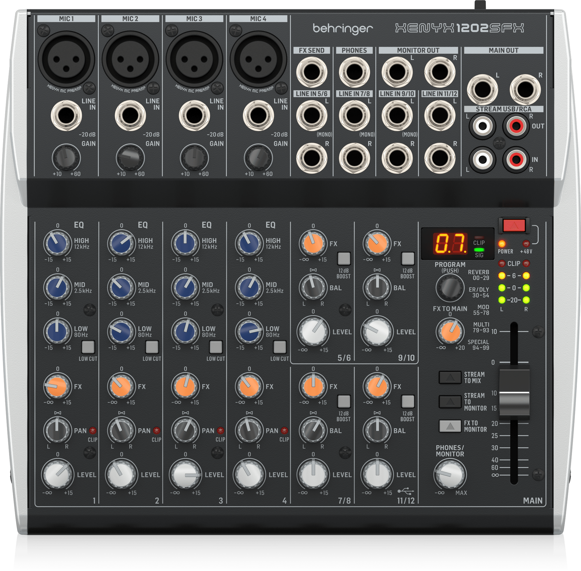 картинка Behringer XENYX 1202SFX аналоговый микшер, 12 каналов. от магазина prostore.me