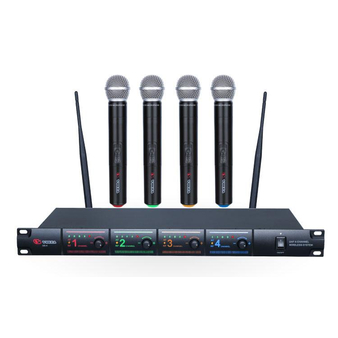 VOLTA US-4 Микрофонная радиосистема с четырьмя ручными микрофонами UHF  купить в prostore.me