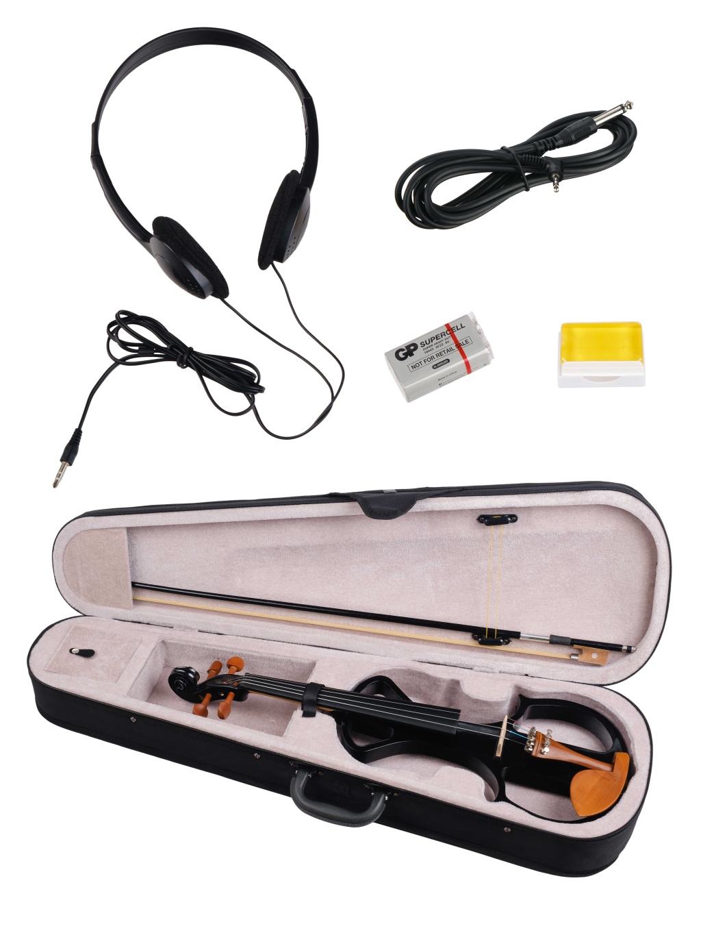 картинка HBK/HBK-02 Электроскрипка, с футляром и смычком, Foix от магазина prostore.me