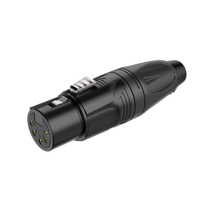 ROXTONE RX5F-BT Разъем cannon кабельный мама 5-ти контактный со сменным маркировочным кольцом. метал
