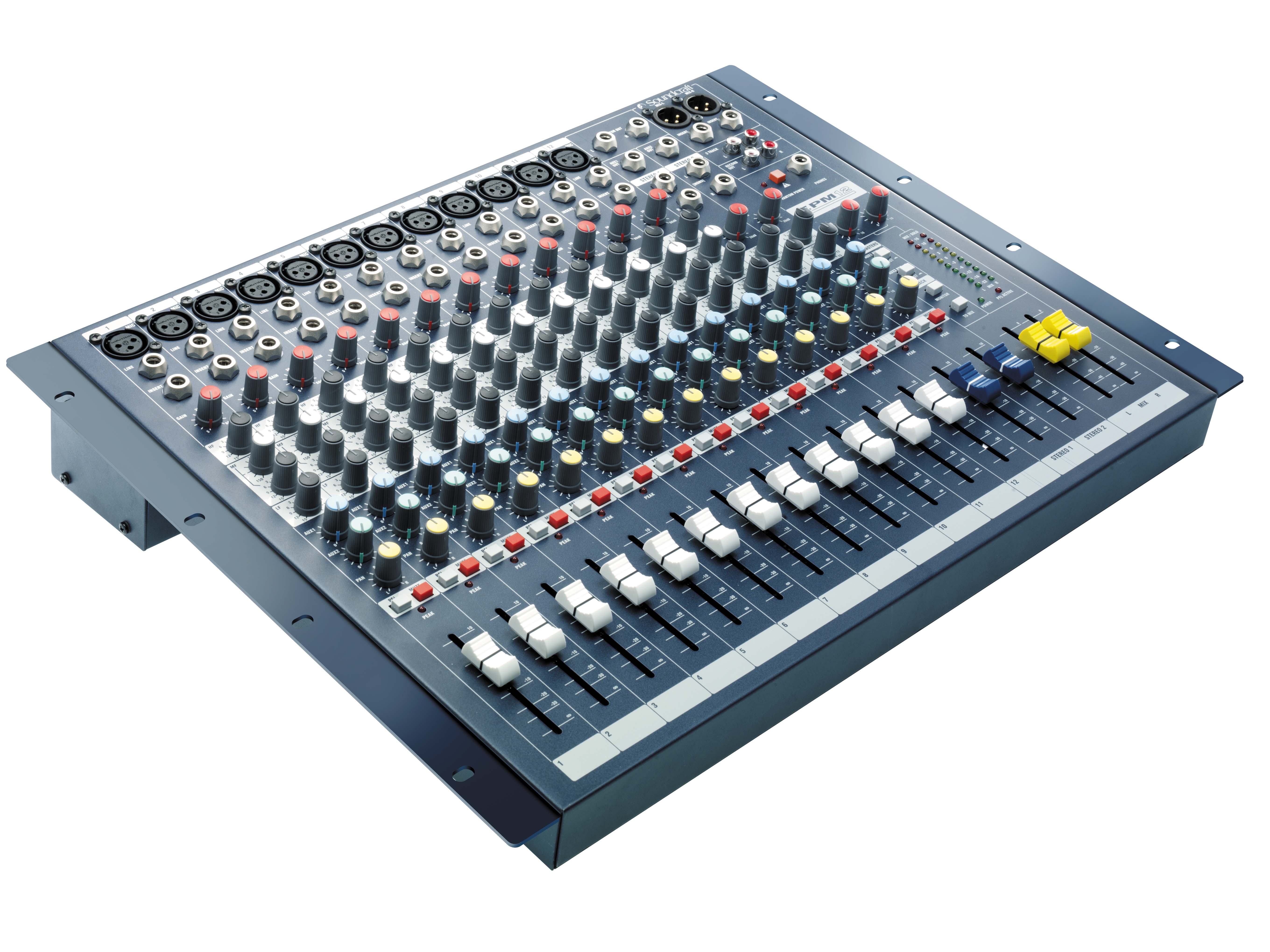 SOUNDCRAFT EPM12 - микшерный пульт, 12 mono + 2 stereo, 2 aux, 60мм фейдер купить в prostore.me