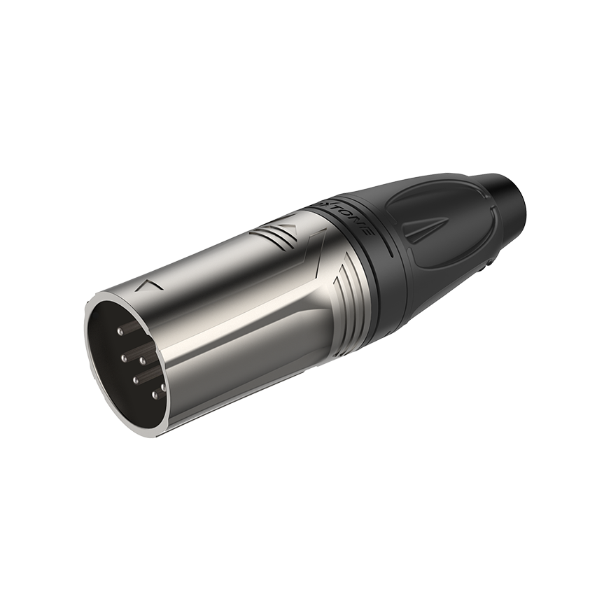 ROXTONE RX5M-NT Разъем cannon кабельный папа 5-ти контактный, Корпус: металл, цвет: серебро