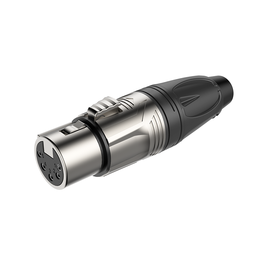 ROXTONE RX5F-NT Разъем cannon кабельный мама 5-ти контактный, Корпус: металл, цвет: серебро
