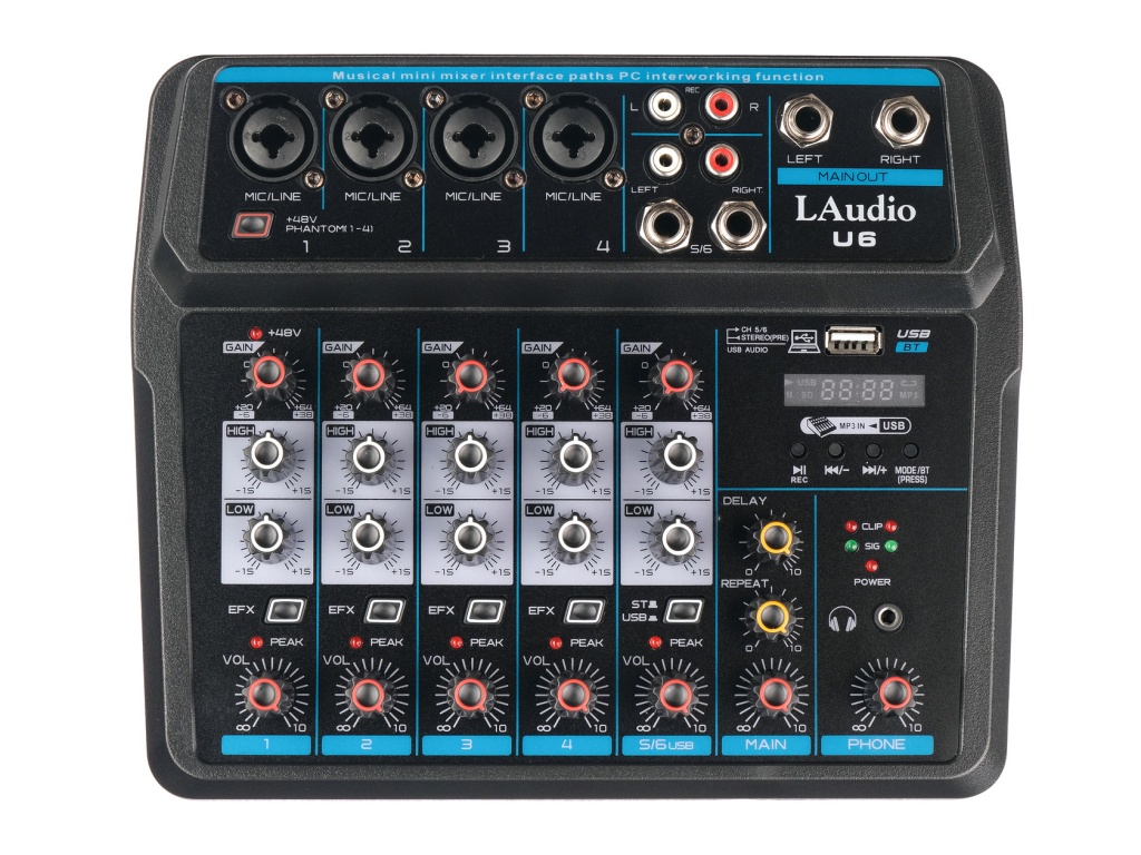 U6 Микшерный пульт, 6 каналов, LAudio купить в prostore.me