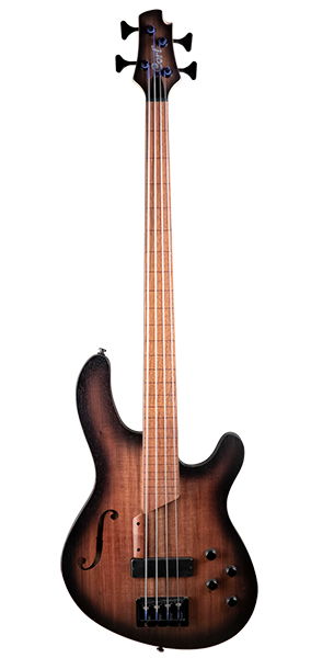 B4FL-MHPZ-OPTA Artisan Series Бас-гитара безладовая, коричневый санберст, Cort купить в prostore.me