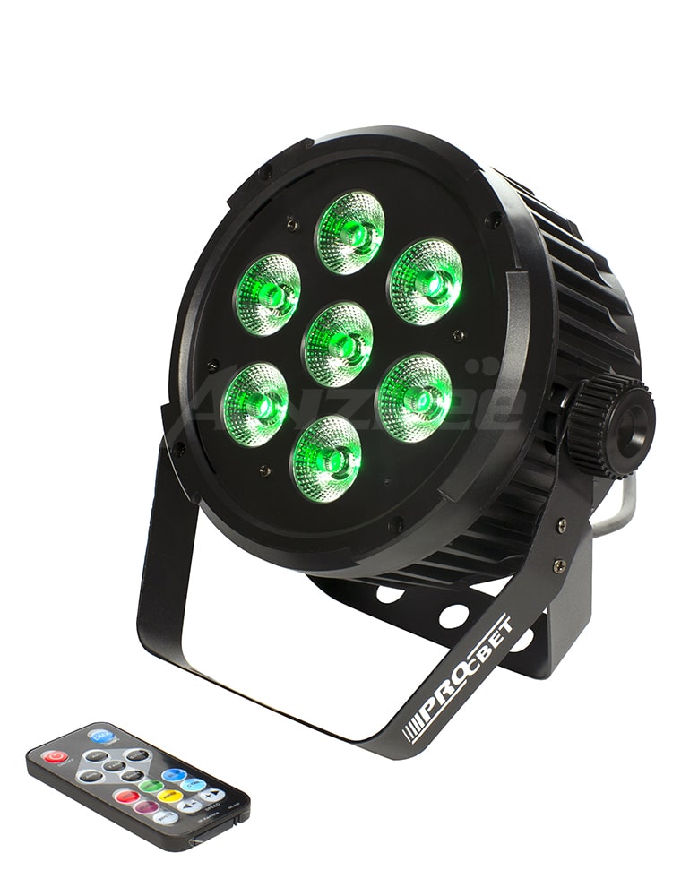 PROCBET PAR LED 7-15 RGBWA+UV PL PAR / 7 шт. светодиодов по 15 Вт / RGBWA+UV / пластиковый корпус / купить в prostore.me
