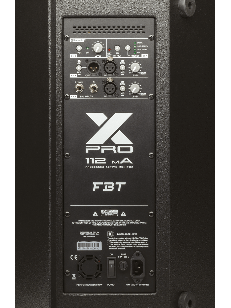 FBT X-PRO 112MA - двухполосный активный монитор, НЧ1х12" ,ВЧ1х1", 1200Вт+300Вт, DSP купить в prostore.me