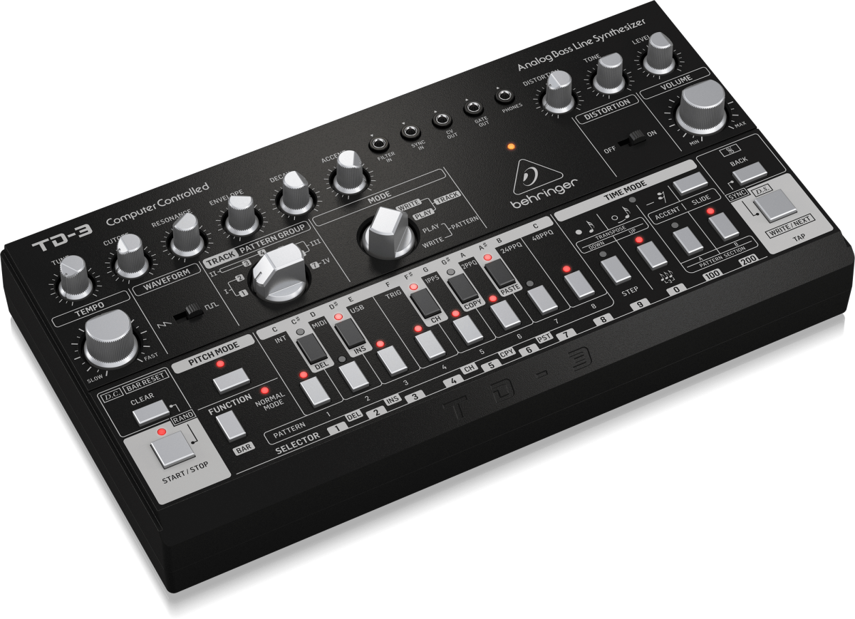 BEHRINGER TD-3-BK - басовый аналоговый монофонический синтезатор купить в prostore.me